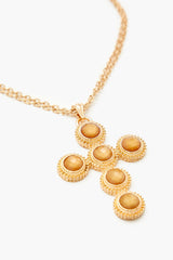 Layered Faux Gem Cross Necklace - Forever 21