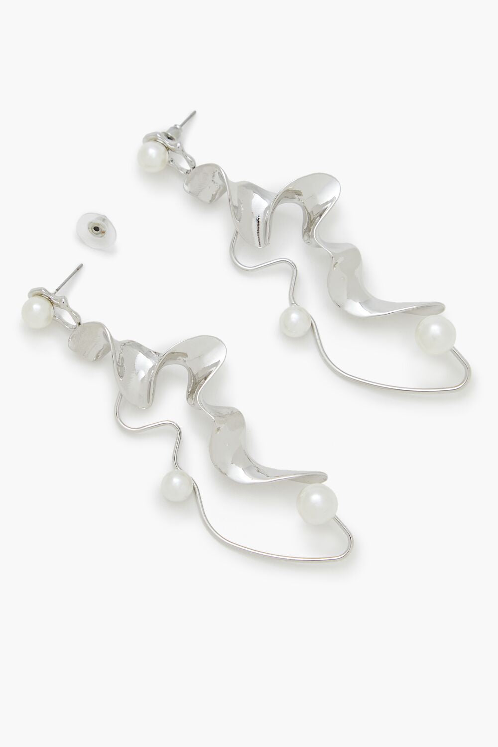 Faux Pearl Abstract Drop Earrings - Forever 21