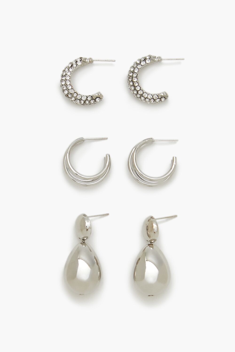 Hoop & Teardrop Drop Earring Set - Forever 21