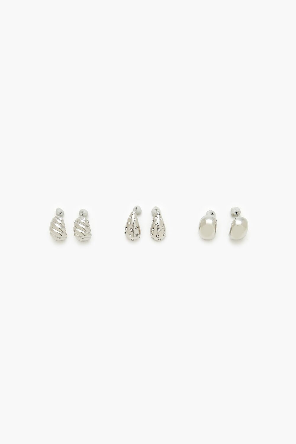 Rhinestone Hoop Earring Set - Forever 21