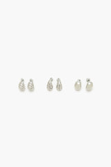Rhinestone Hoop Earring Set - Forever 21