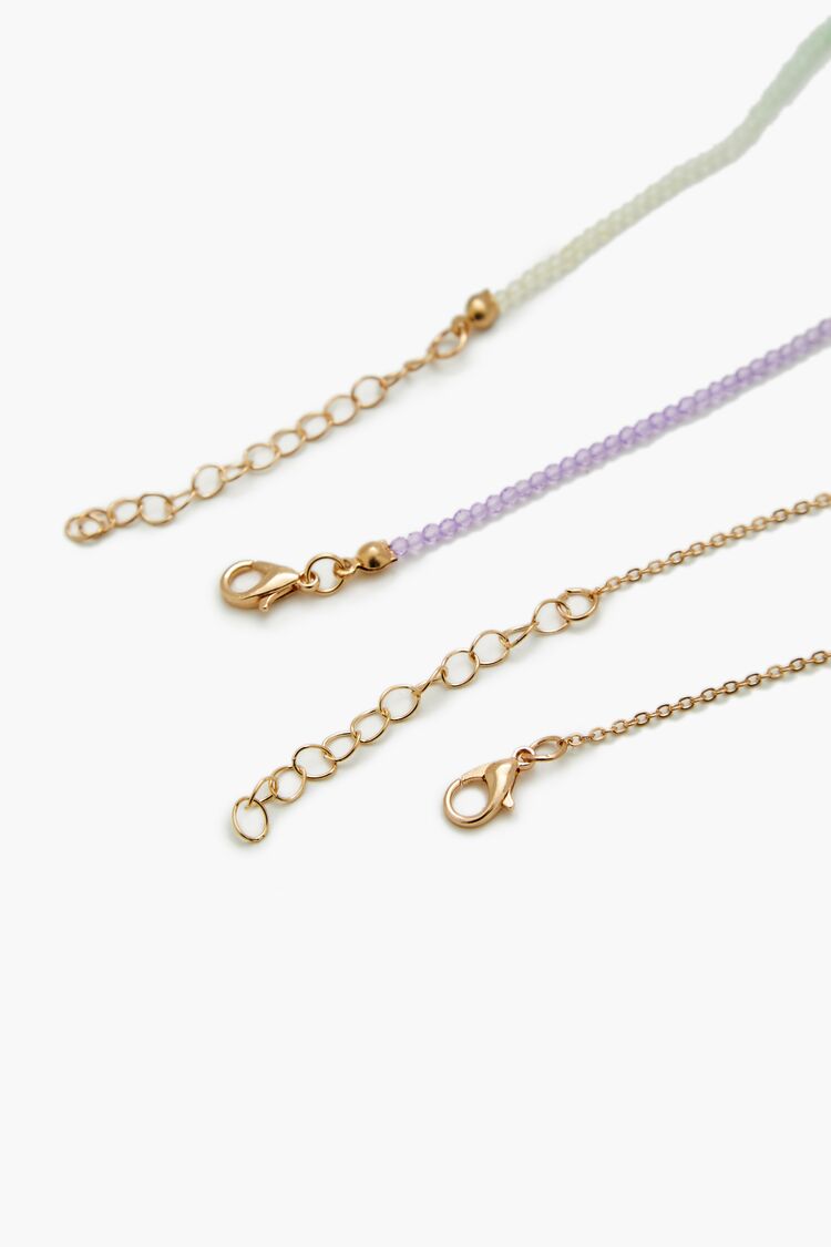 Butterfly & Bead Necklace Set - Forever 21