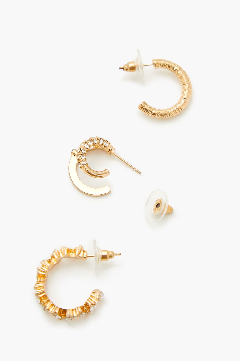 Rhinestone Hoop Earring Set - Forever 21