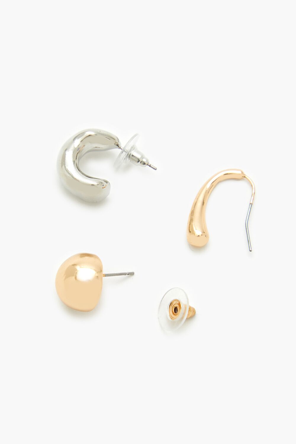 Stud & Geo Hoop Earring Set - Forever 21