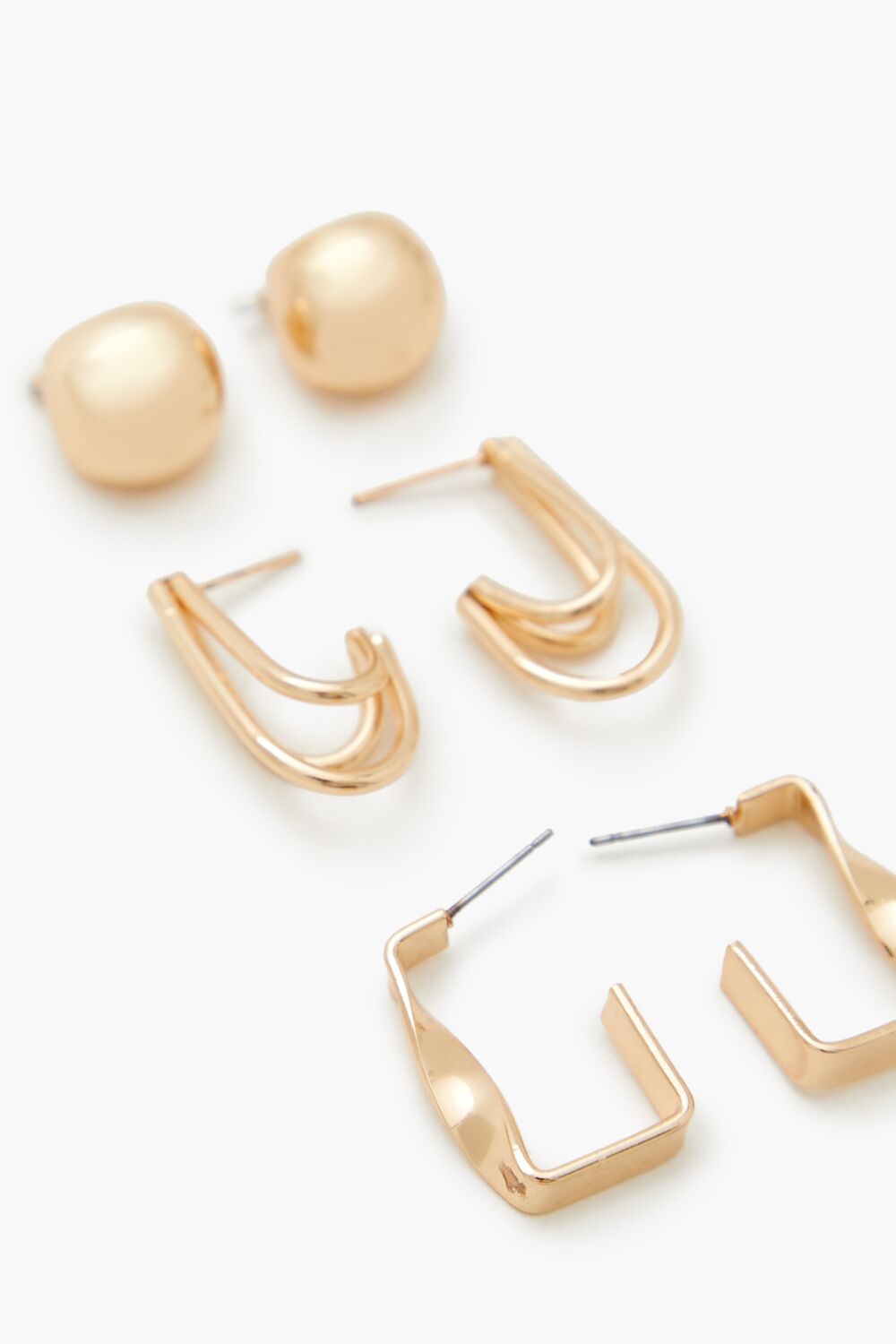 Geo Hoop Earring Set - Forever 21