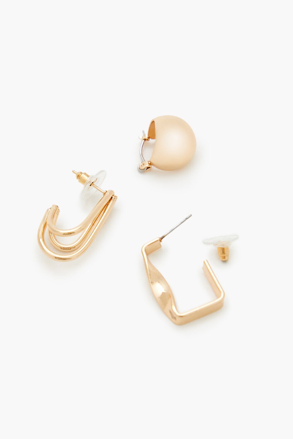 Geo Hoop Earring Set - Forever 21