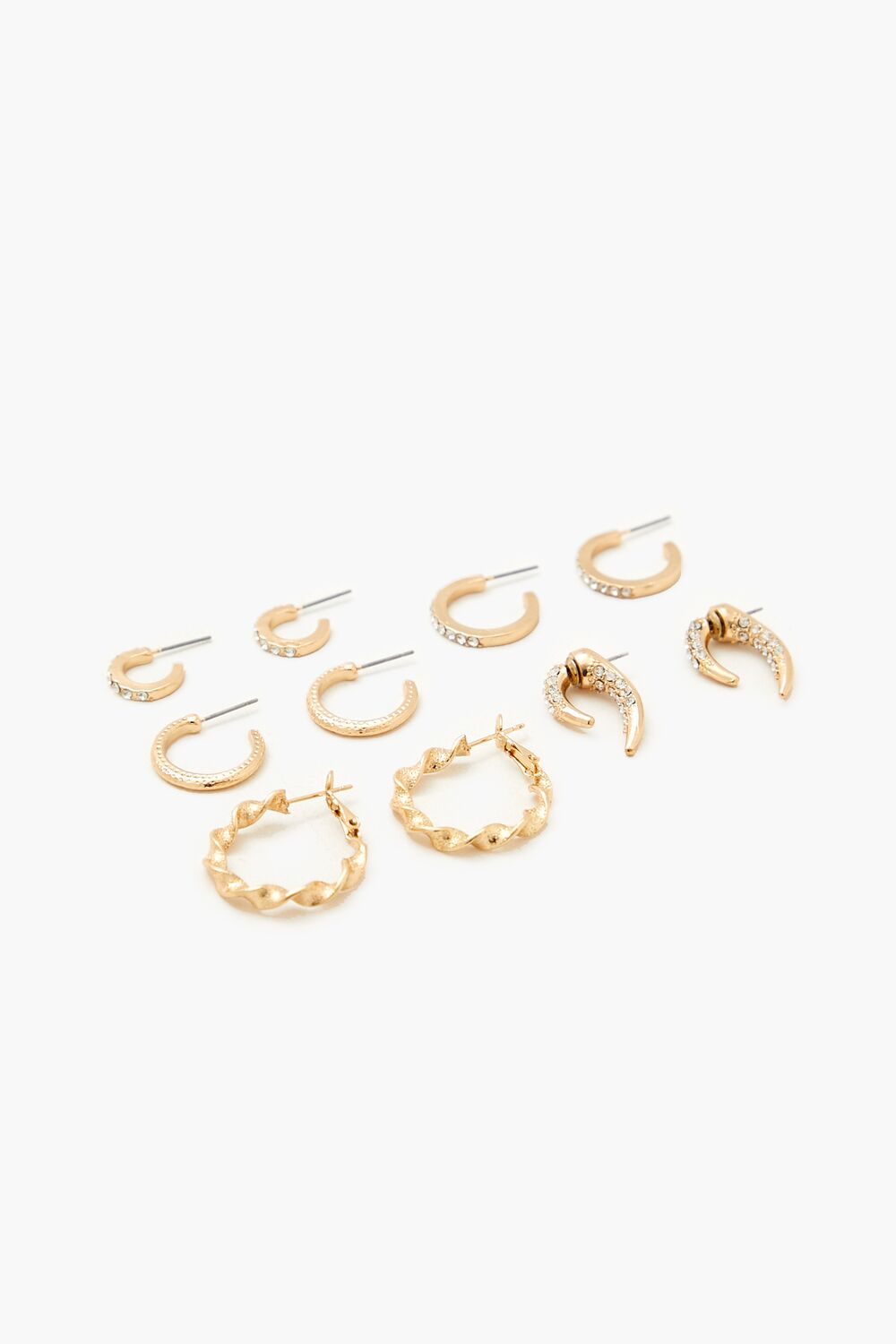 Rhinestone Hoop Earring Set - Forever 21
