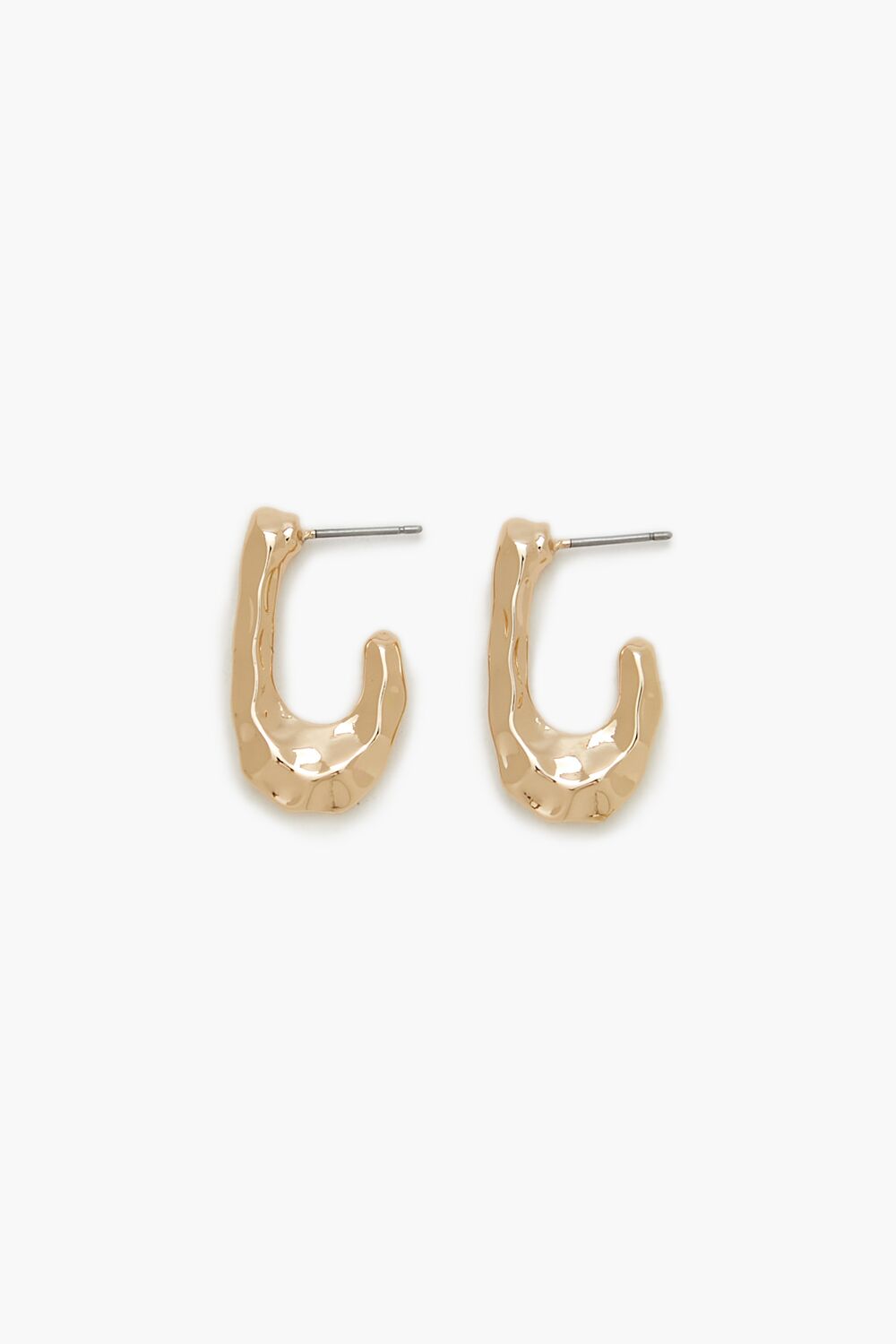 Hammered Geo Drop Earrings - Forever 21