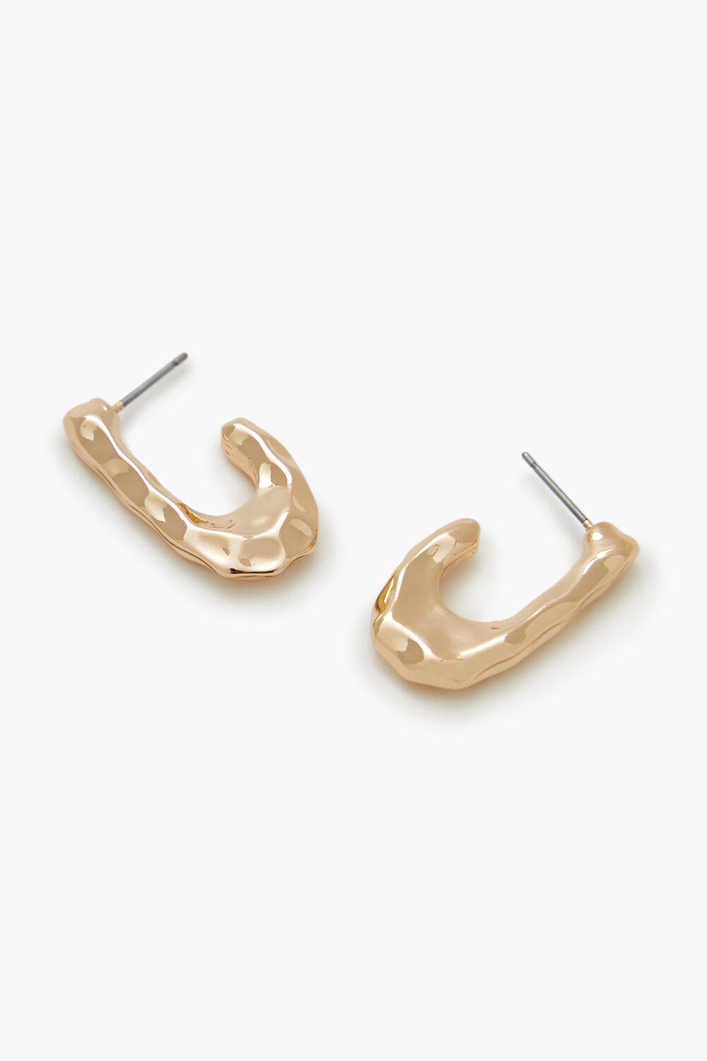 Hammered Geo Drop Earrings - Forever 21