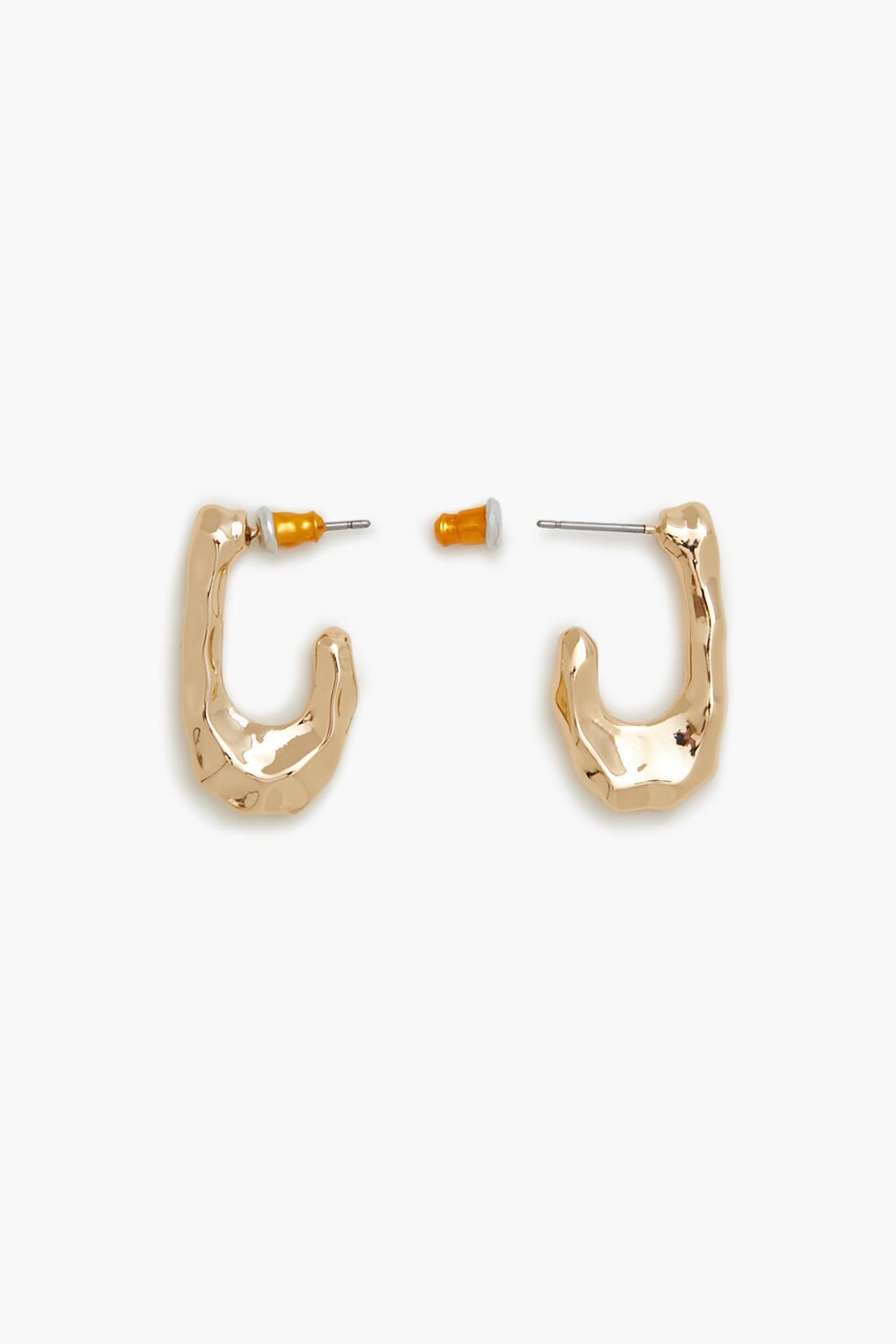 Hammered Geo Drop Earrings - Forever 21