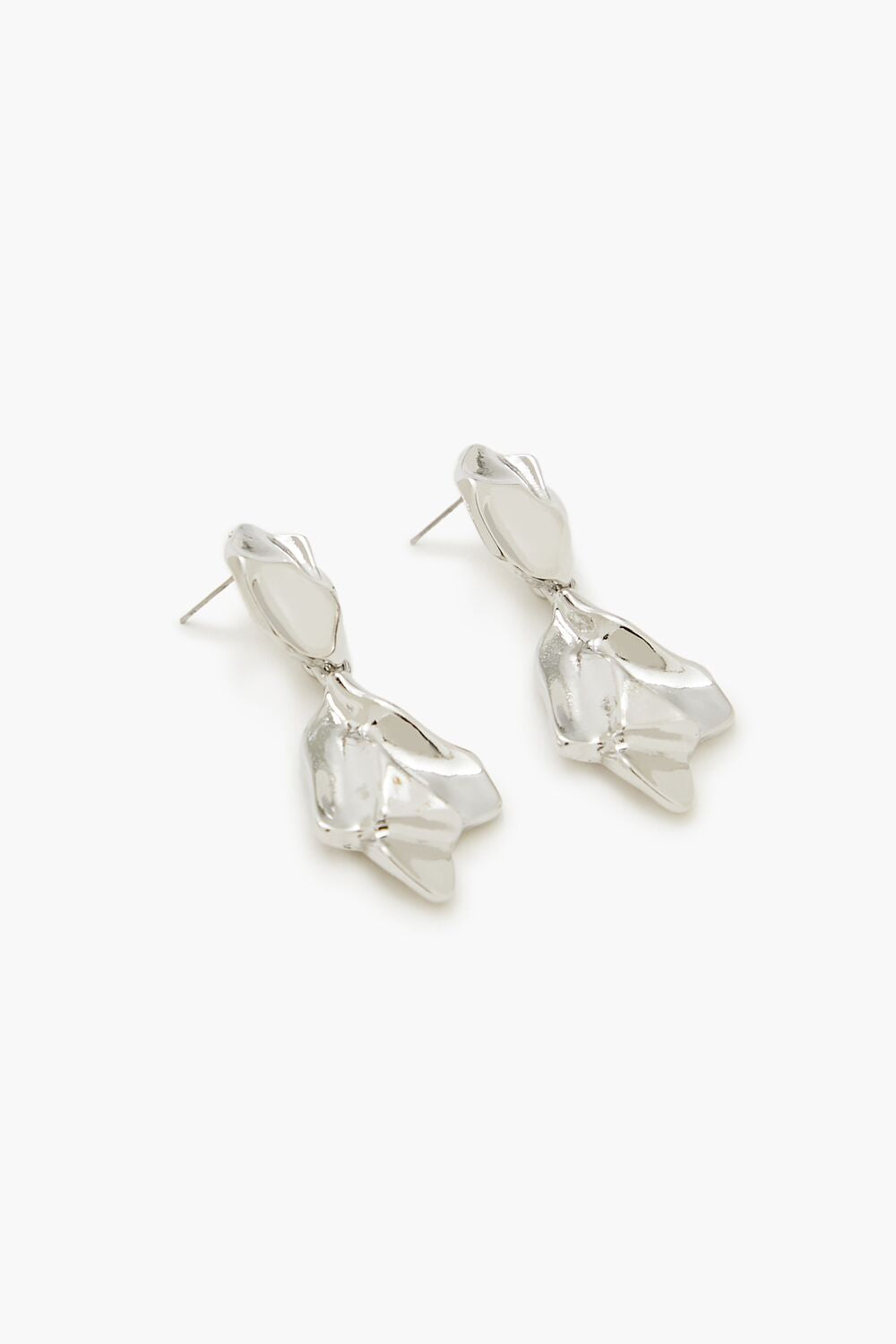Hammered Abstract Drop Earrings - Forever 21