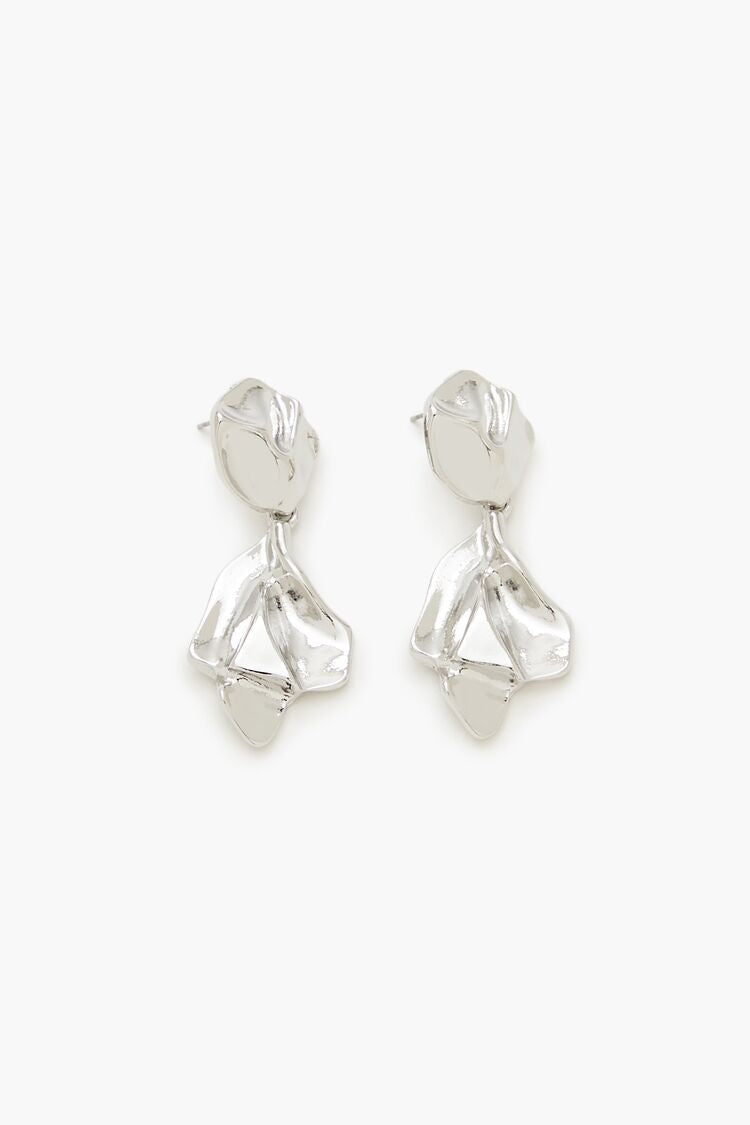 Hammered Abstract Drop Earrings - Forever 21