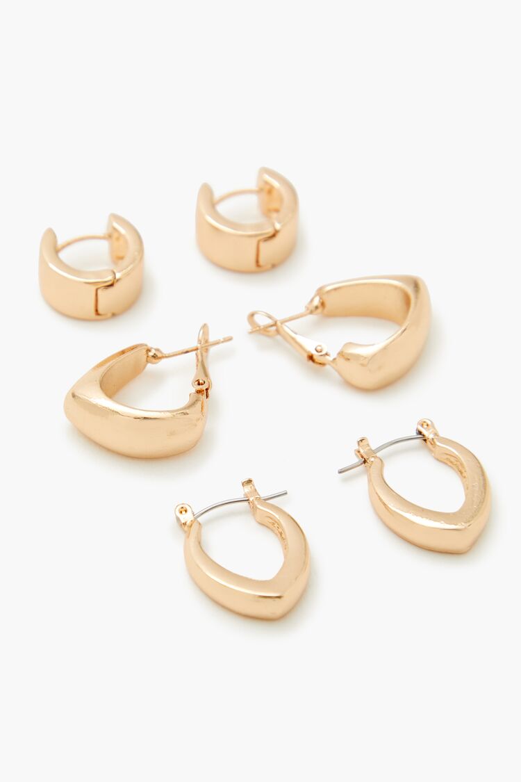 Geo Hoop Earring Set - Forever 21