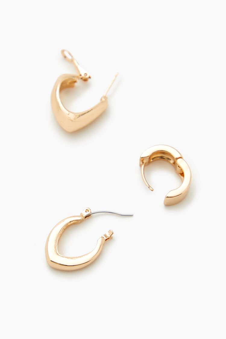 Geo Hoop Earring Set - Forever 21
