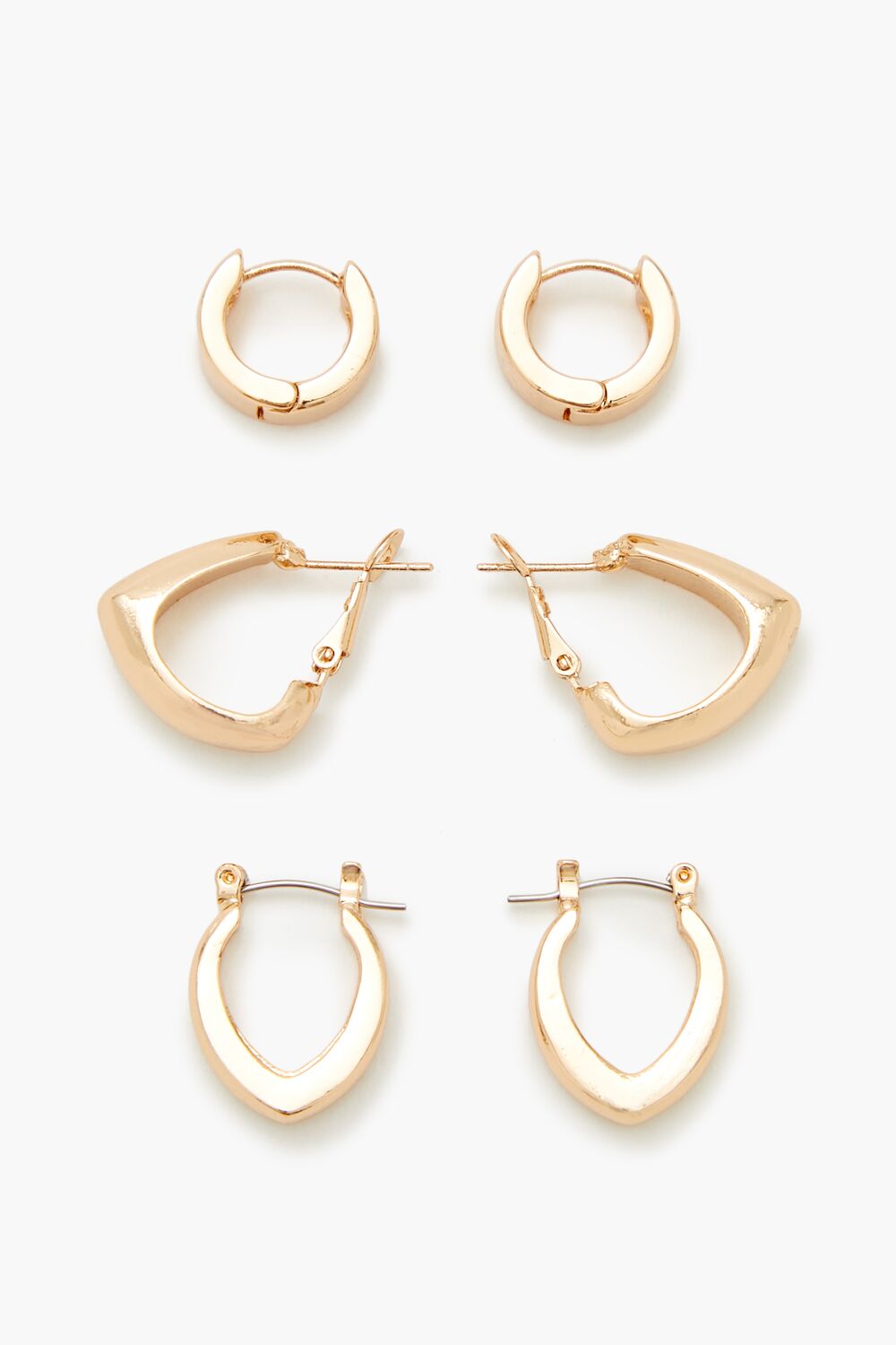 Geo Hoop Earring Set - Forever 21