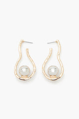 Faux Pearl Geo Drop Earrings - Forever 21