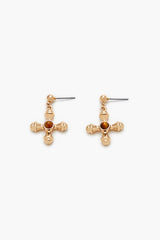 Faux Stone Cross Drop Earrings - Forever 21