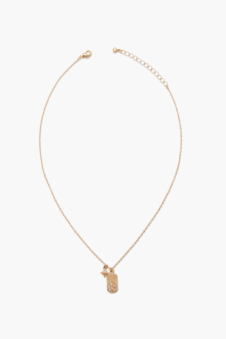 Star & Dog Tag Charm Necklace - Forever 21
