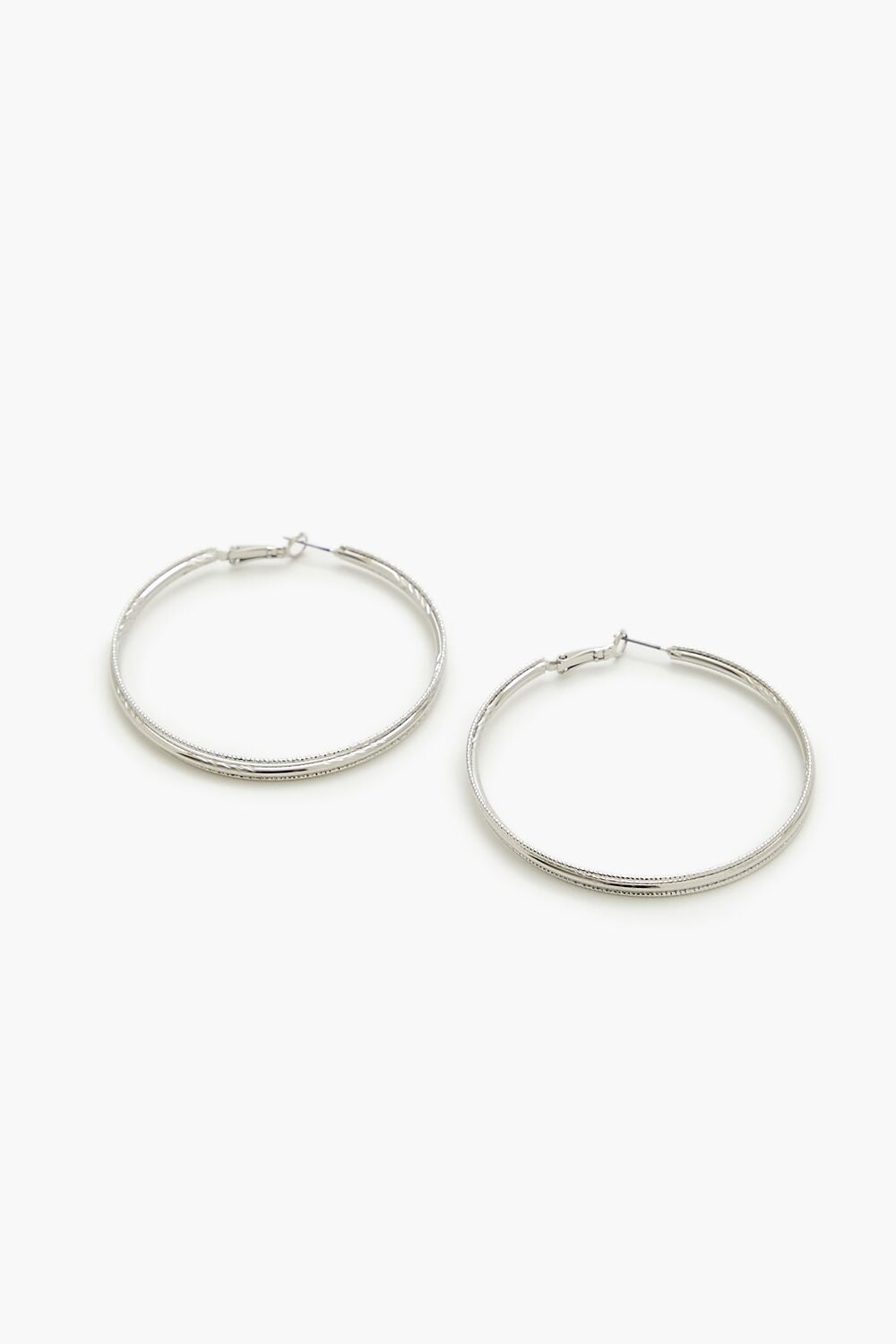 Etched Hoop Earrings - Forever 21