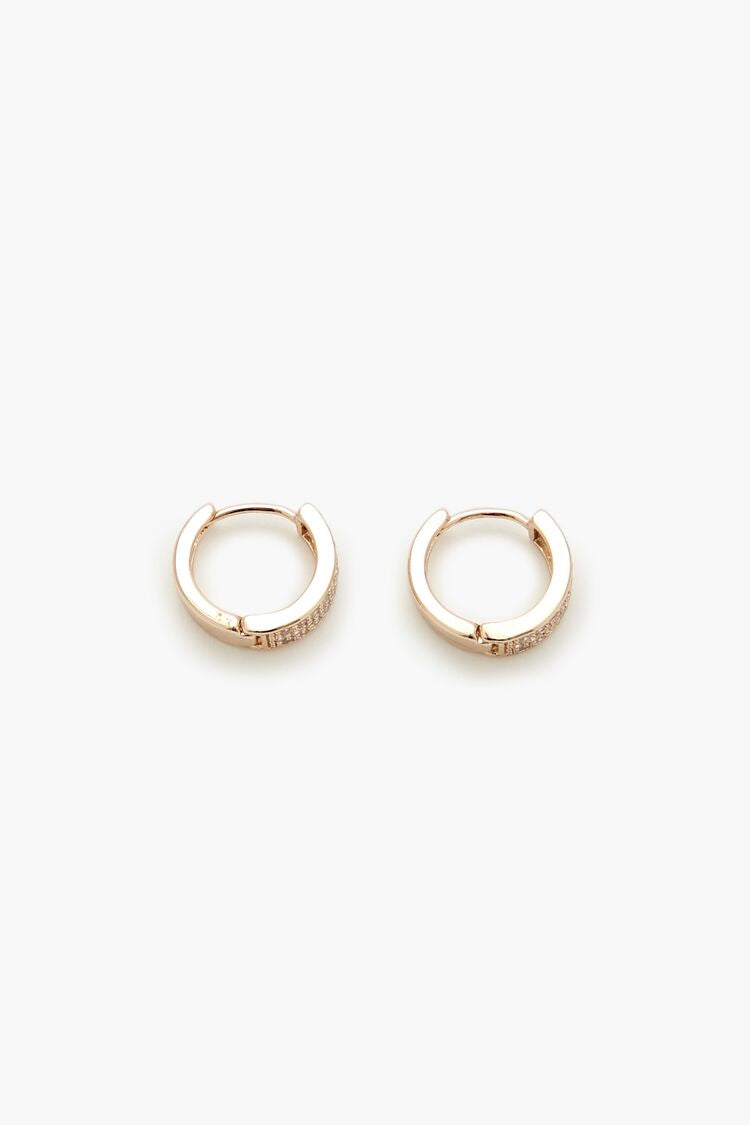Rhinestone Hoop Earrings - Forever 21