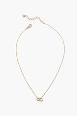 Faux Gem Initial Charm Necklace - Forever 21