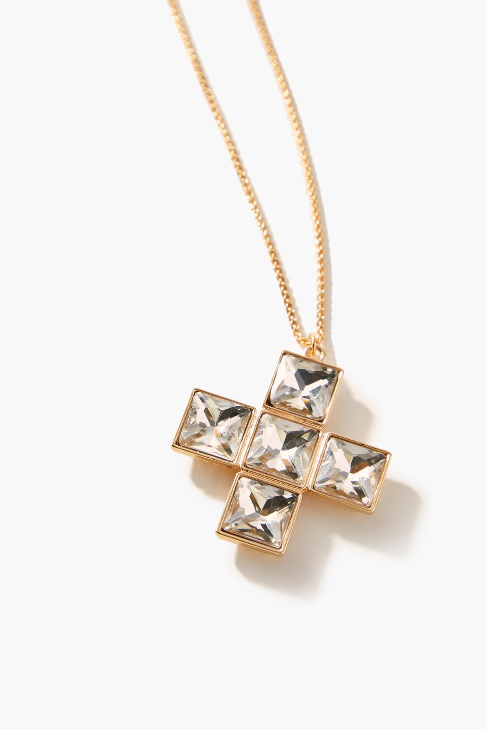 Frasier Sterling Faux Gem Cross Necklace - Forever 21