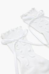 Bow Lettuce-Edge Crew Socks - Forever 21