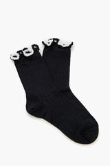 Pom Pom Lettuce-Edge Crew Socks - Forever 21