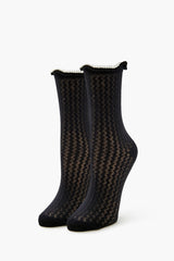 Pom Pom Lettuce-Edge Crew Socks - Forever 21