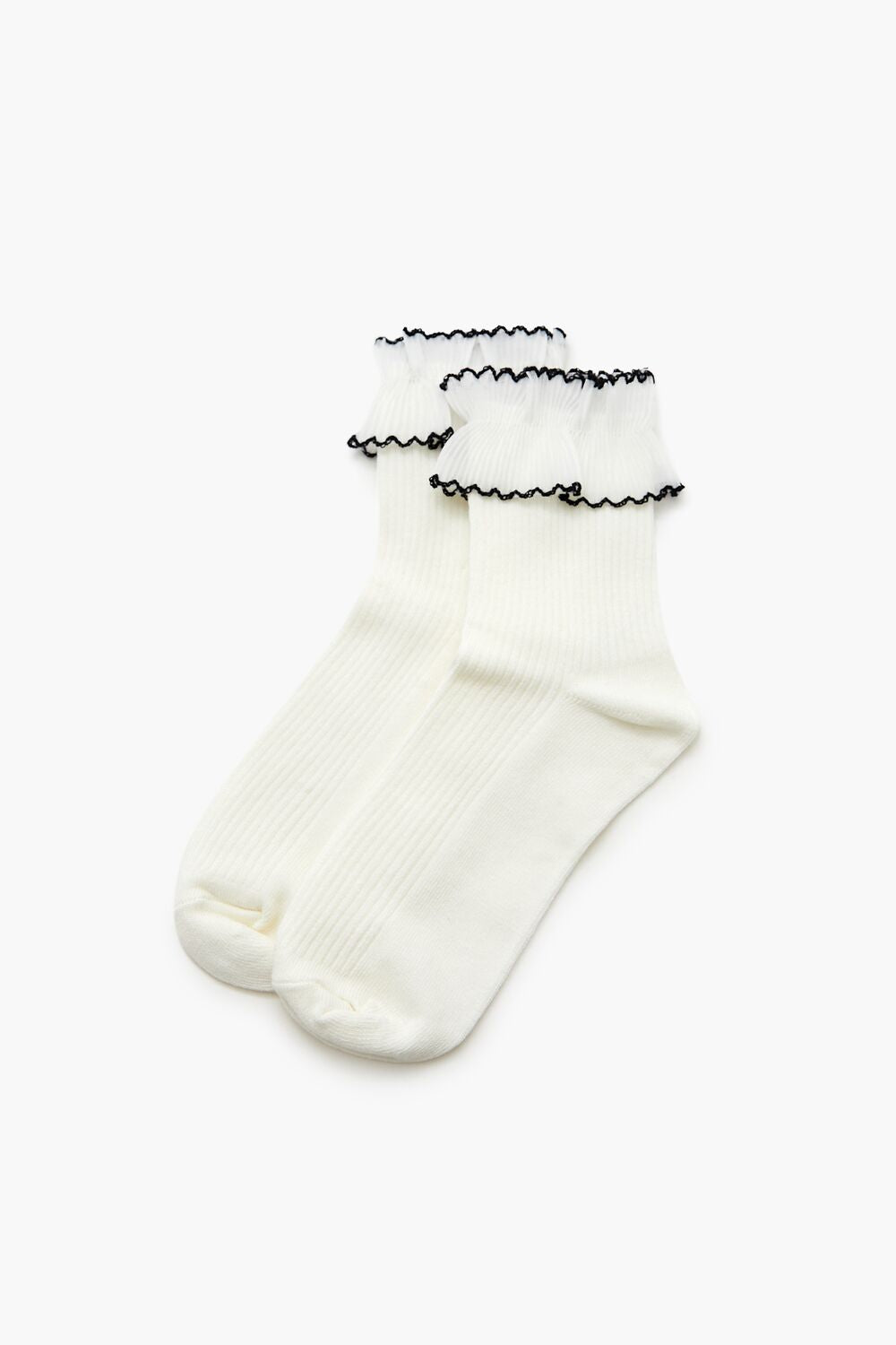 Lettuce-Edge Crew Socks - Forever 21