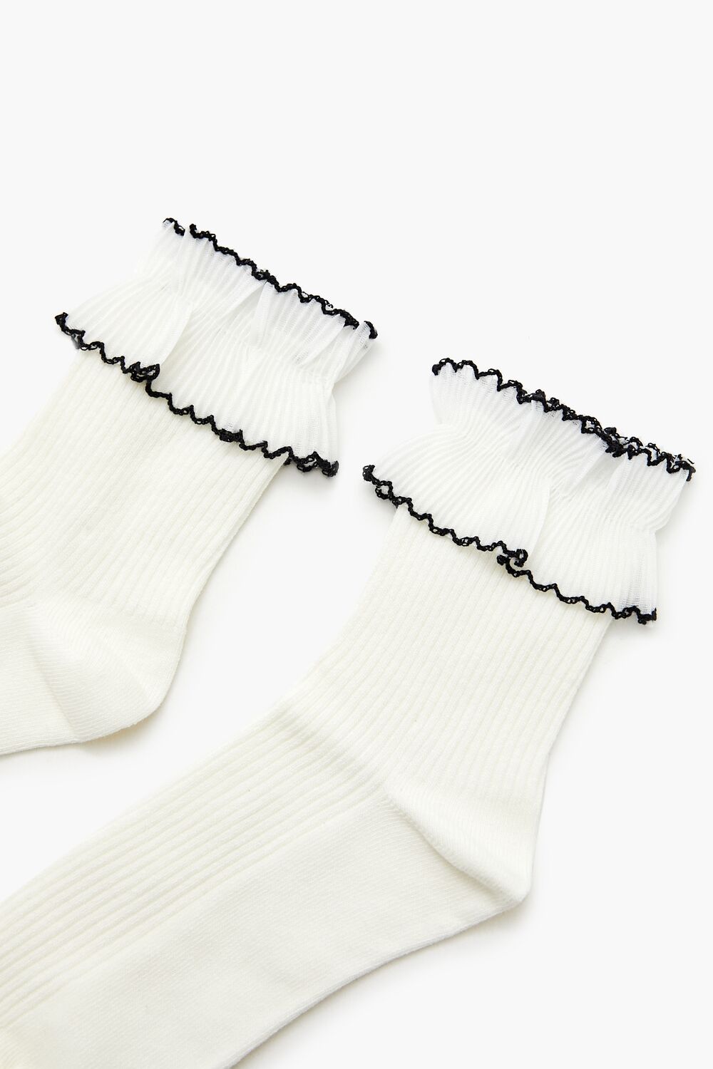 Lettuce-Edge Crew Socks - Forever 21