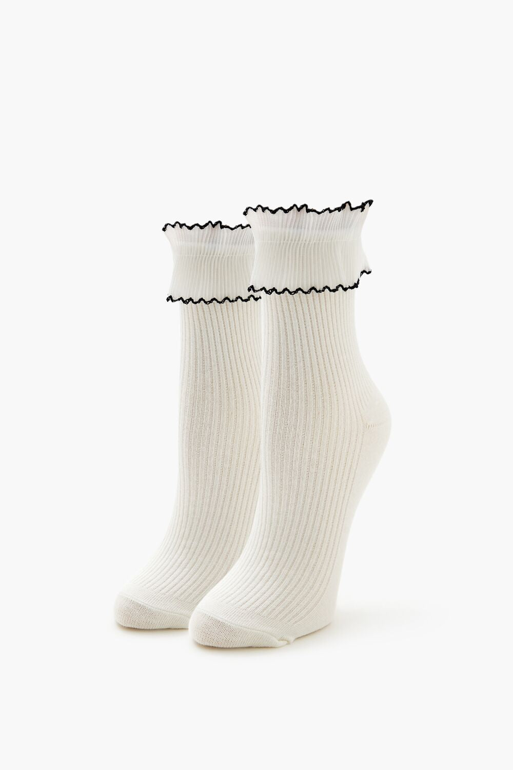Lettuce-Edge Crew Socks - Forever 21