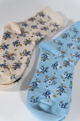 Floral Print Ankle Socks – 2 Pack - Forever 21