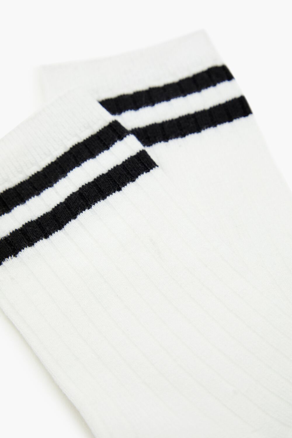 Ribbed Varsity-Striped Crew Socks - Forever 21