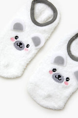 Plush Polar Bear No-Show Socks - Forever 21