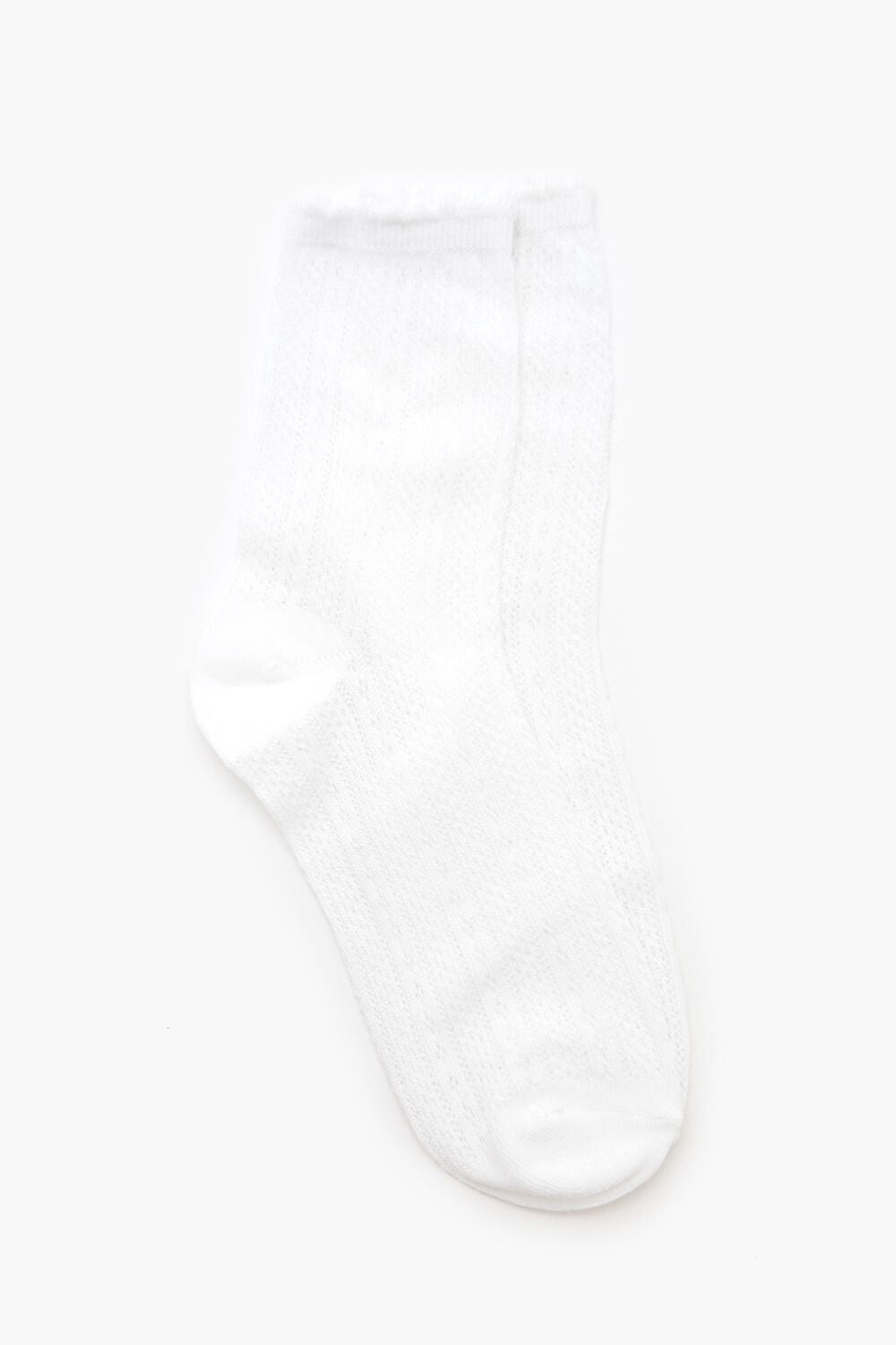 Pointelle Knit Crew Socks - Forever 21