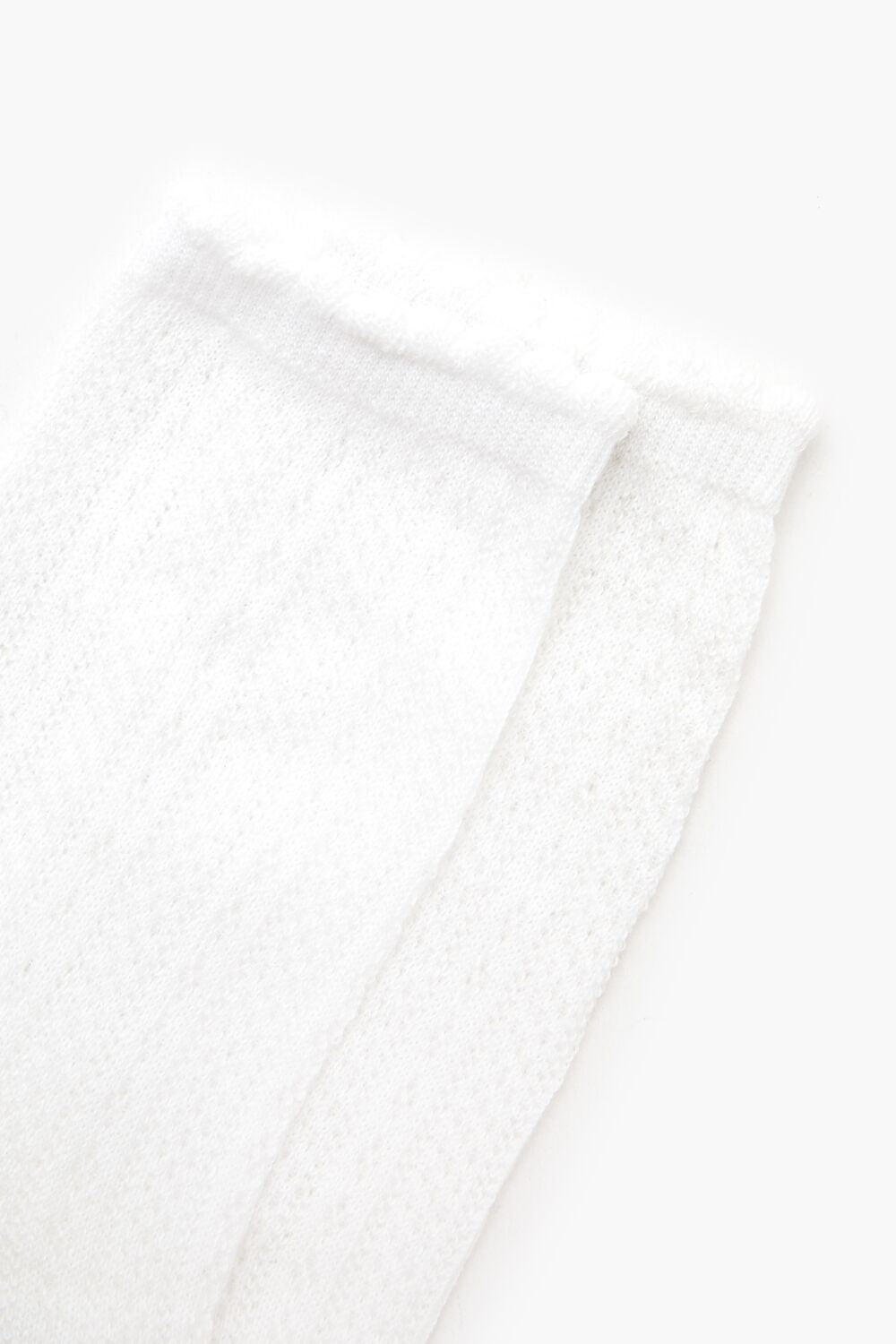 Pointelle Knit Crew Socks - Forever 21