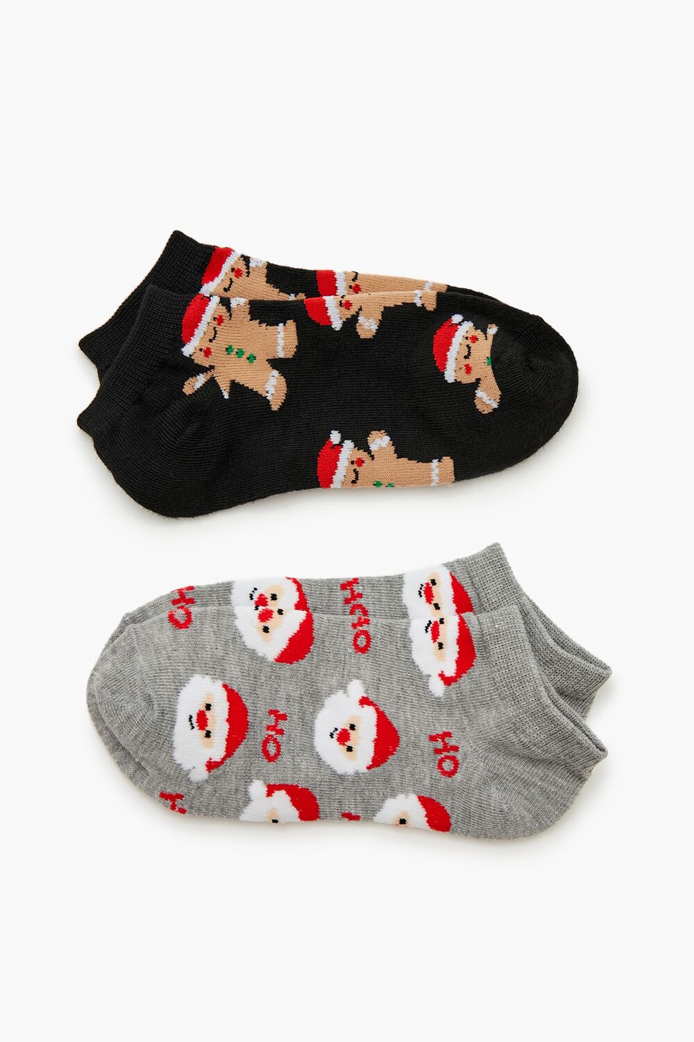 Gingerbread Man & Santa Ankle Socks Set - 2 pack - Forever 21