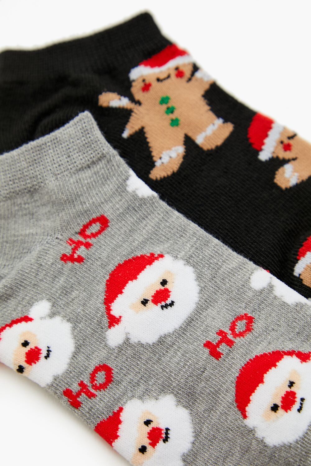 Gingerbread Man & Santa Ankle Socks Set - 2 pack - Forever 21