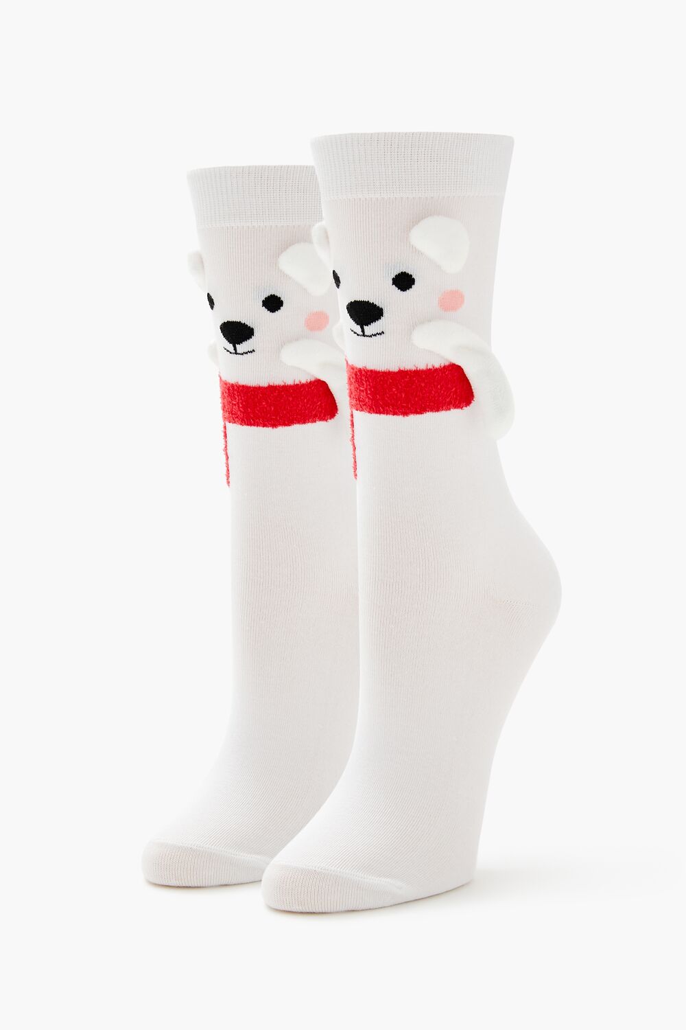 Polar Bear & Reindeer Crew Socks Set - 2 pack - Forever 21