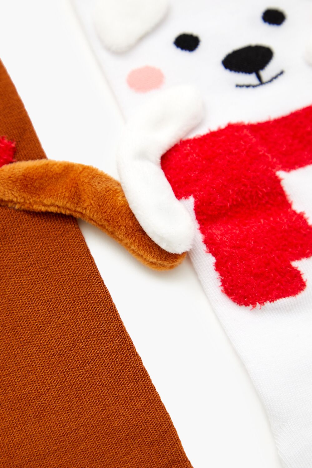 Polar Bear & Reindeer Crew Socks Set - 2 pack - Forever 21