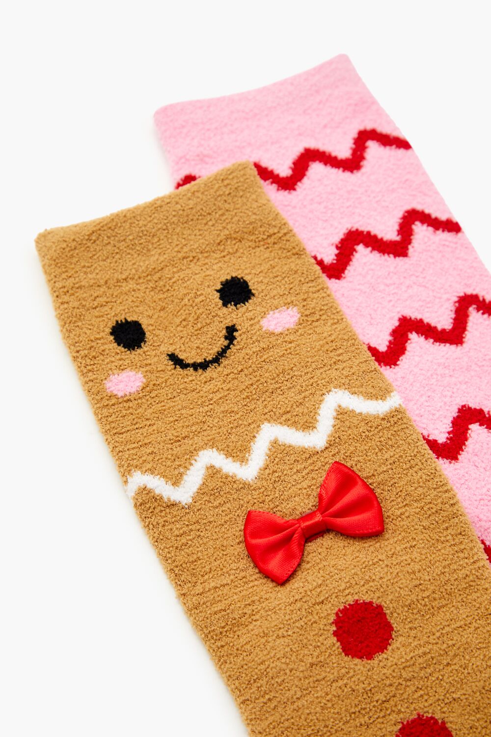 Gingerbread Man Crew Socks Set - 2 pack - Forever 21