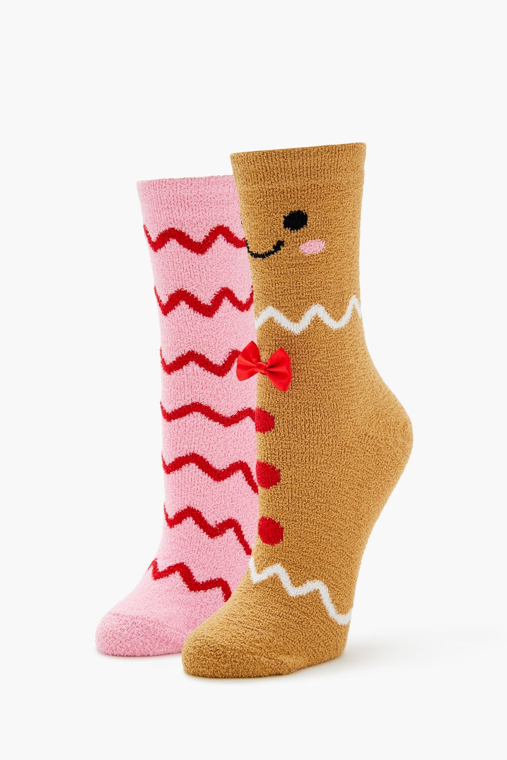Gingerbread Man Crew Socks Set - 2 pack - Forever 21