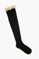 Crochet Lace Thigh-High Socks - Forever 21