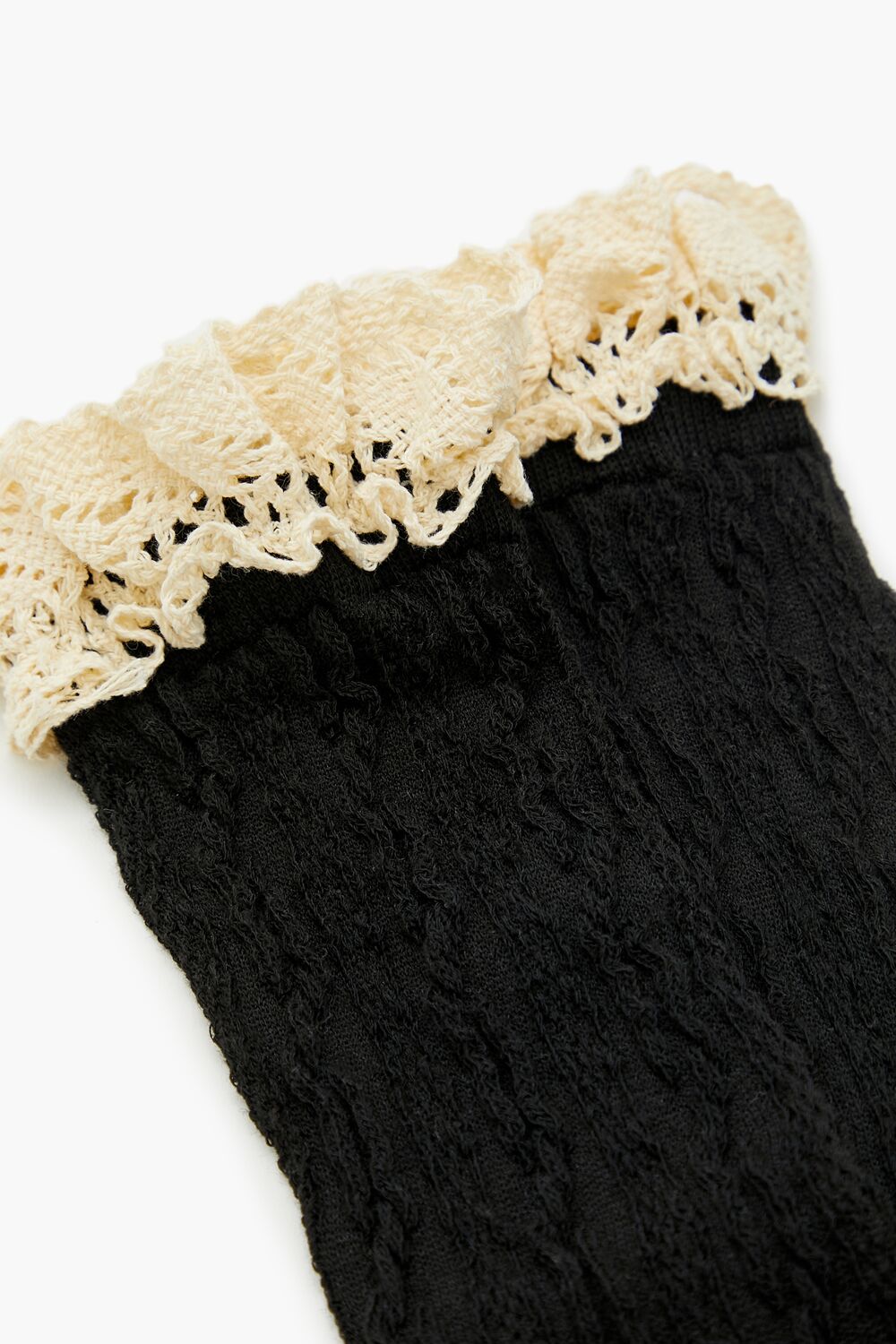 Crochet Lace Thigh-High Socks - Forever 21