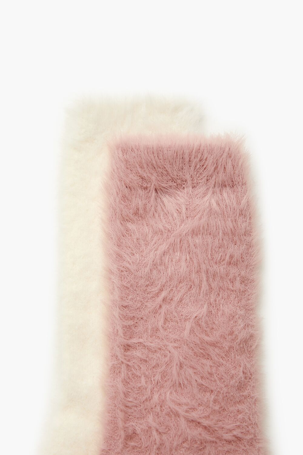 Fuzzy Knit Crew Socks - 2 pack - Forever 21