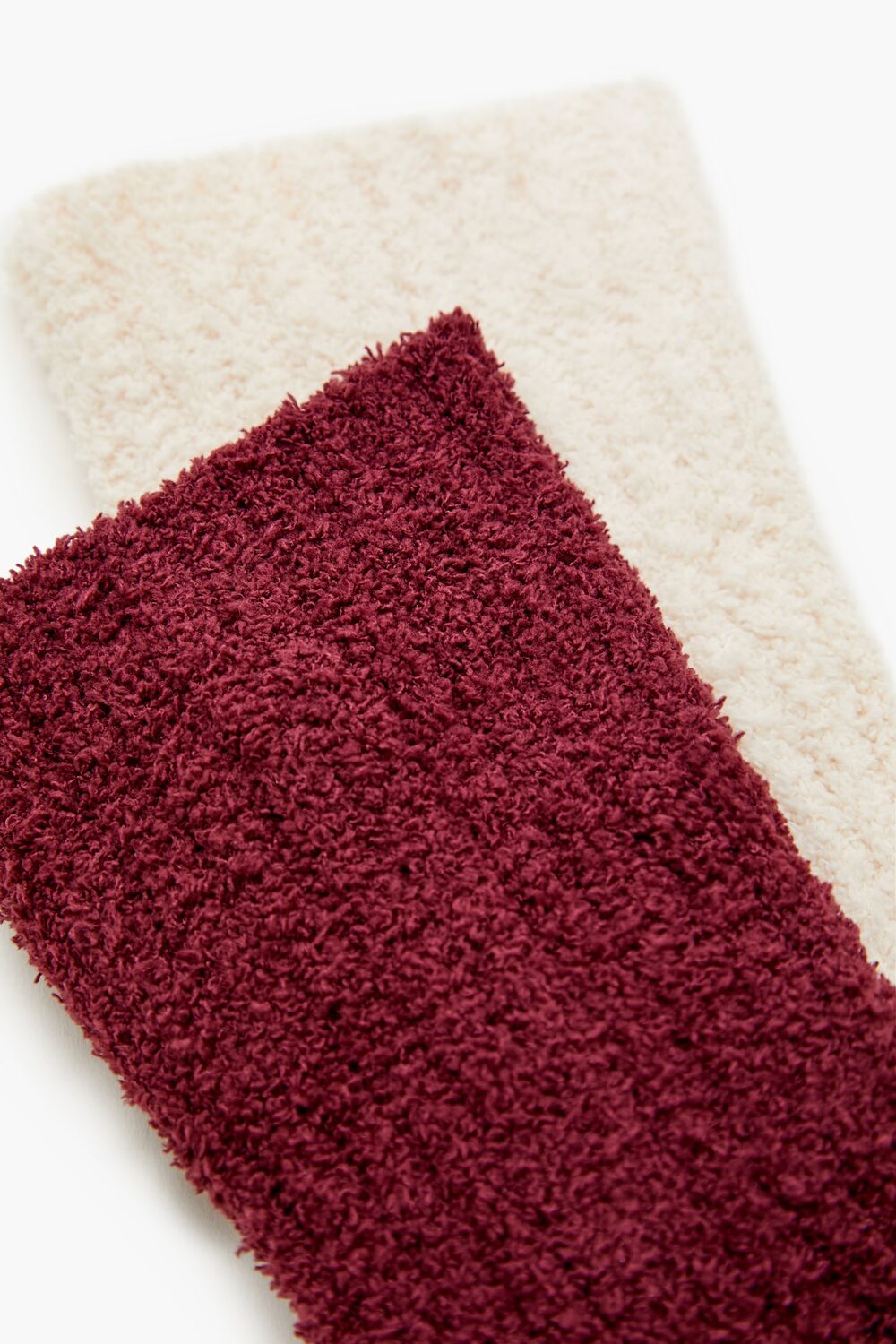 Fuzzy Ribbed Knit Crew Socks - 2 pack - Forever 21