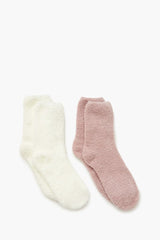Plush Crew Socks Set - 2 pack - Forever 21