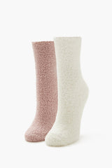 Plush Crew Socks Set - 2 pack - Forever 21