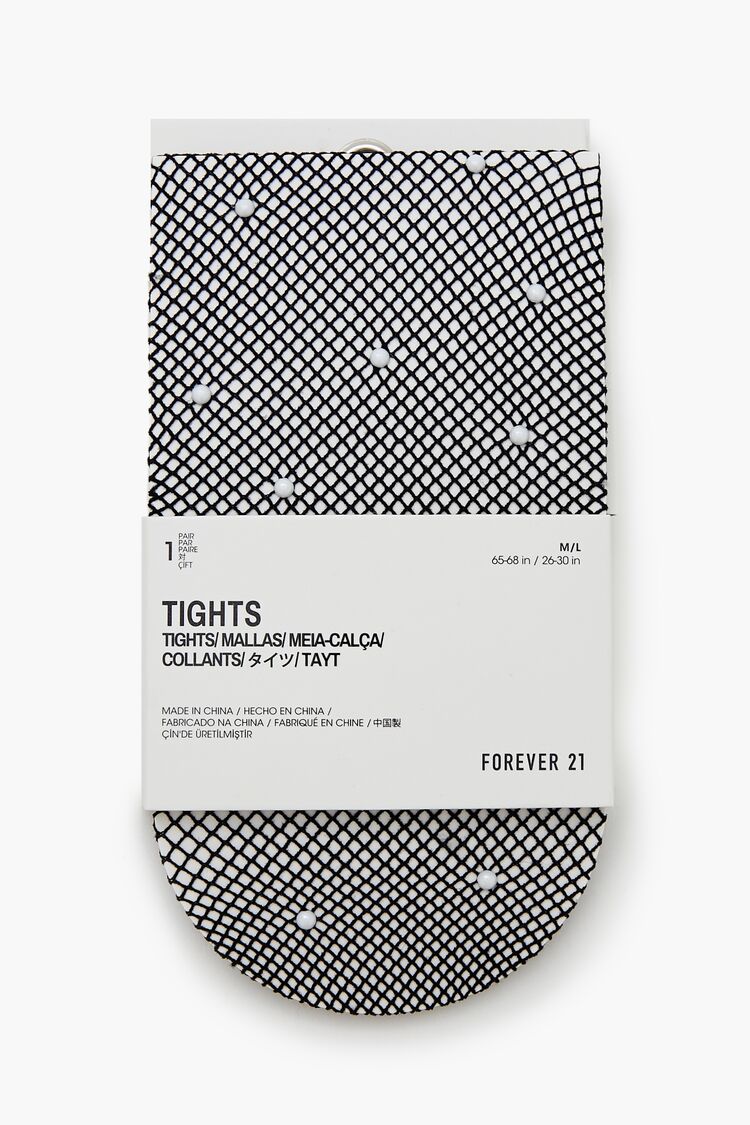 Faux Pearl Fishnet Tights - Forever 21